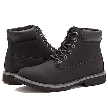 Imagem de HI-TEC Botas de trabalho masculinas Reznor com bico macio à prova d'água, couro vegano, 15 cm, Preto, 13