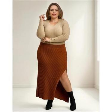 Imagem de Saia Longa Inverno Tricot Premium Moda Evangélica Quentinha-Feminino