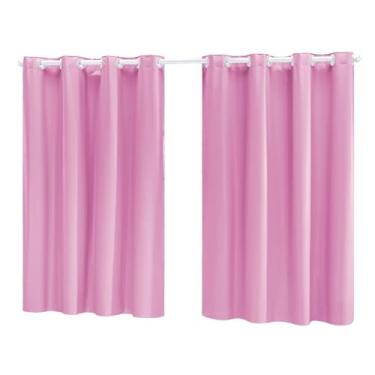 Imagem de Cortina Blackout PVC (Plástico) Decorativa Corta Luz 100% 2,80M x 1,30M de Janela com Ilhós (ROSA)