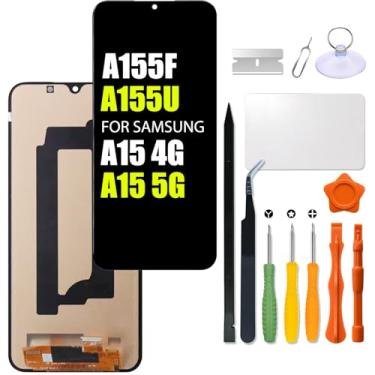 Imagem de Substituição para Samsung Galaxy A15 4G | Tela LCD 5G INCELL para Samsung A155F A155M A156U A156U1 Tela LCD sensível ao toque interno com kit de reparo