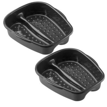 Imagem de Kit 2 Bacia Para Pés Pedicure Salão de Beleza Multiuso Relaxamento Com