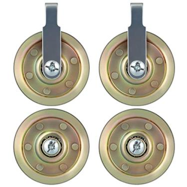 Imagem de Skelang 4 peças polia de porta de garagem 7,6 cm, polia polia de 90,3 cm, roda de polia de mola de extensão com garfo de manilha, classificação de carga 90,7 kg