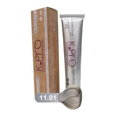 Imagem de Tonalizante Profissional sem Amônia k.pro Caviar Color 11.01 Toner Loiro Soft Fumê 60g