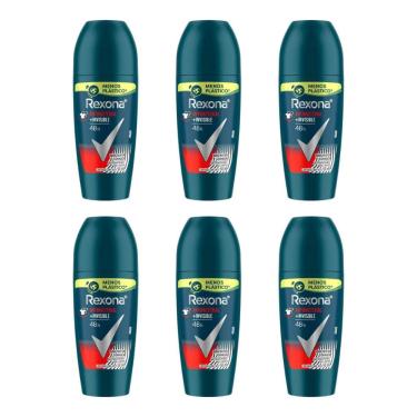 Imagem de Desodorante Roll-On Rexona 50Ml Masc Antibacte Invisible-6Un