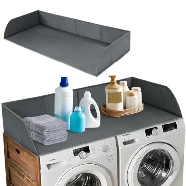 Imagem de BALAPET Protetores de lavanderia para lavadora e secadora de carga frontal, protetor magnético de lavanderia com guarda-roupas evita que as roupas caiam, organização de lavanderia (cinza escuro)