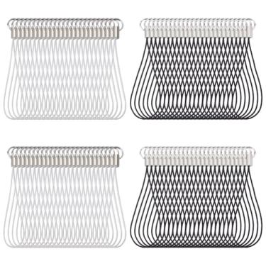 Imagem de GORGECRAFT 200 peças, 2 cores, alça de berloque para celular, anel dividido para celular, cordão de pulso Lariat, decorações para pendurar, pingentes USB, chaveiro, MP3, bugigangas, branco e preto