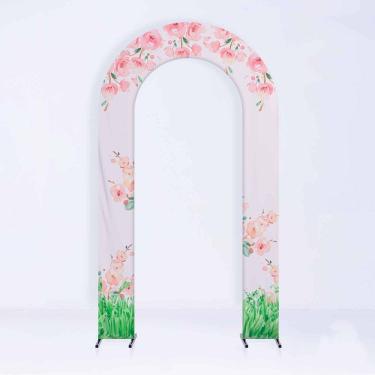 Imagem de Painel de Festa em Arco com Forro Jardim Encantado 1,50 metros - Fera Print