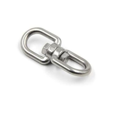 Imagem de Manilha Tornel Dupla 6 Mm Em Aço Inox Destorcedor Girador - Abrolhos N