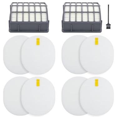Imagem de Peças de reposição e acessórios de filtro para Shark Navigator Professional NV60 NV70 NV71 NV80 NVC80C NV90 NV95 NV130 NV141 UV420, Rotator Professional XL Capacidade NV90, 2 HEPA + 4 filtros de