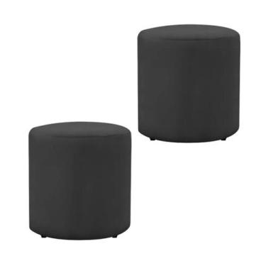 Imagem de Kit 2 Puff Banqueta Viena Decorativo Multiuso Revestido Tecido - DVC H