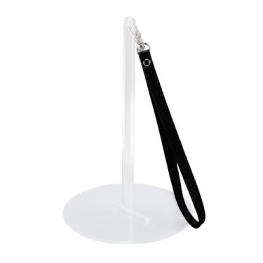 Imagem de Porta de Fio de Pulso, Cinta de Borracha Acrílica 360 Graus de Rotação Portátil Bola de Pio Portátil Stand para Viagens Ao Ar Livre (Transparente)