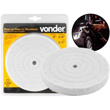 Imagem de Roda De Polimento Em Metal Plástico Disco De Feltro P/ Politriz Moto E