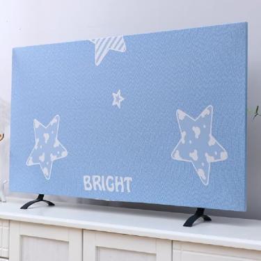 Imagem de WMLTZFUS Capa de proteção para monitor de tela de TV elástica interna à prova de poeira para TV de 32 a 85 polegadas padrão de pintura simples estilo tipo 02||85 polegadas