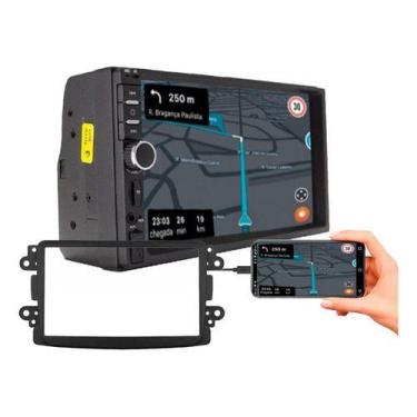 Imagem de Kit central multimidia mp5 7 pol com moldura duster kwid oroch captur 