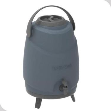 Imagem de Garrafa termica Agua Com Pé Torneirinha Alça 12L Cinza Soprano Tereré