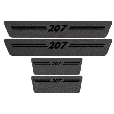 Imagem de Kit Soleira Protetora Porta Premium Black PVC - 207 - Jhow Adesivos