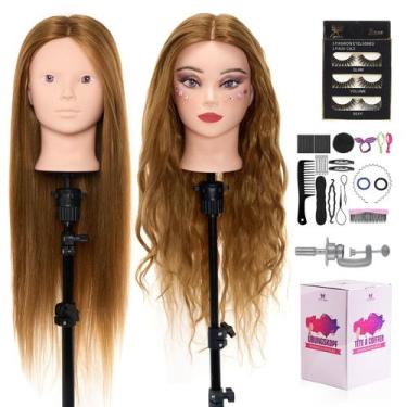 Imagem de Mannequin Head Neverland Beauty & Health com 60% de cabelo humano real