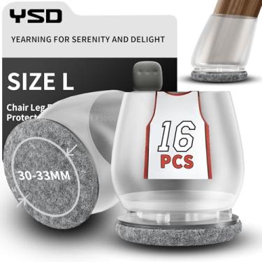 Imagem de YSD Protetores De Silicone Para Pernas Cadeira Com Inclinação <15°, 3 Tamanhos E 2 Formatos, Piso Almofadas Feltro Trava, Pisos Madeira/Azulejo