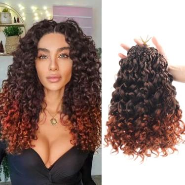 Imagem de datanala Gogo Curl Crochet Hair 12" Water Wave 8 Pacotes Long Beach Braiding Extensões Sintéticas Para Mulheres (T350, 12 Polegadas (8 Pacotes))