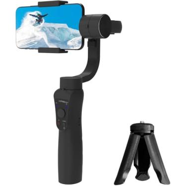 Imagem de Gimbal Estabilizador Portátil de 3 Eixos com Tripé de Aderência para Celular, Smartphone