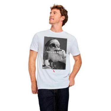 Imagem de Camiseta Reserva Estampada Influencer Papai Noel Masculina - BRANCO - G-Masculino