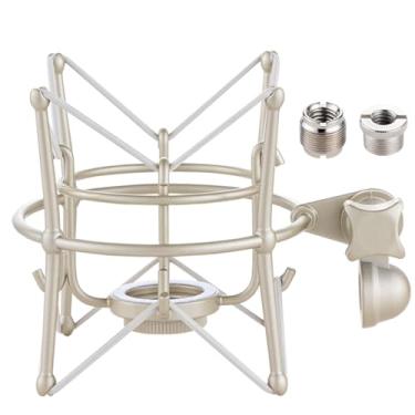 Imagem de Xereizo Suporte Antichoque Para Microfone, Universal De Metal Gravação, Compatível Com Muitos Microfones Condensadores, Como At2020 Mxl 770 990 Samson C01 Rode Nt1-A Neumann U87 Etc.