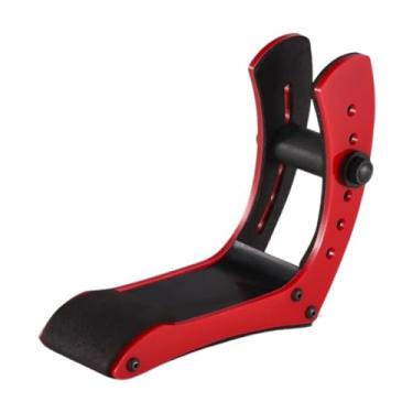 Imagem de Almencla Apoio para guitarra elétrica, apoio para os pés, suporte ergonômico, para os pés de guitarra portátil, para pés, para músicos de performance ao vivo, Vermelho