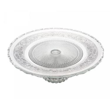 Imagem de Prato para Bolo de Vidro com Pé Angel 30cm x 30cm x 10cm - 220260 Lyor