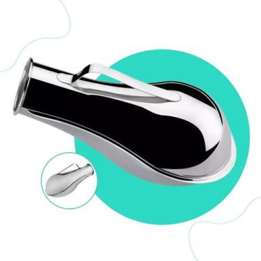 Imagem de Papagaio Inox 1 Litro Urinol Masculino Comadre Acamado Coletor Inconti