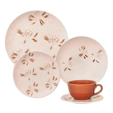 Imagem de Conjunto De Jantar Oxford 20 Peças Unni Orquídea Marrom/bege