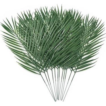 Imagem de 10 Folhas de Mini Palmeira Verde arranjos e Buque decoração - La Caza 
