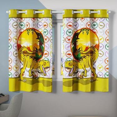 Imagem de Cortina Infantil 2,00M X 1,30M Quarto Janela Criança Dino 1 - Mercado 