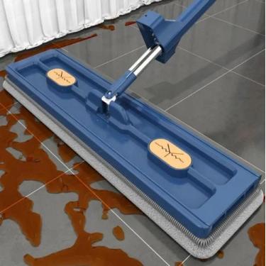 Imagem de Mop Flat Plano Lava e Seca Microfibra Articulado Gira 360 Cabo 1,4m - 