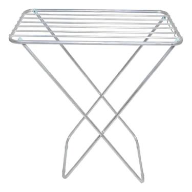 Imagem de Varal De Chão Mor Slim Dobrável Alumínio 16 Kg Reforçado (Slim s/Abas - Alumínio)