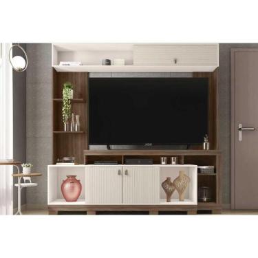Imagem de Home p/ TV até 65 Pol Sinfonia c/ 3 Portas e 7 Nichos 200x203cm Noguei