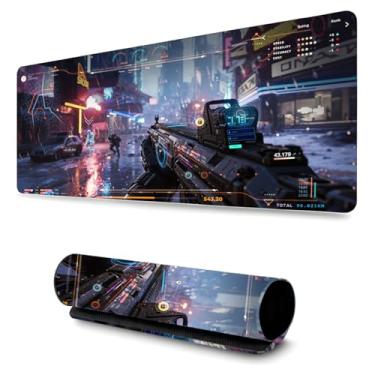 Imagem de Mouse Pad Gamer Profissional Confortável Antiderrapante Escritório e Games 90x40 - Game Combat