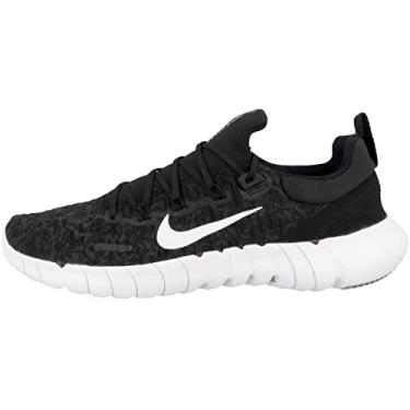 Imagem de NIKE Free Rn 5,0 2021 Tênis de corrida masculino, Preto, branco, cinza fumê, 8 UK