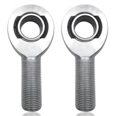 Imagem de YIFUOK Rosca RH 3/4"-16 x furo de 3/4", suporte de eixo de direção da junta de haste cromada, extremidade esférica, rosca macho direita de 1,9 cm (0,750) - 2 unidades