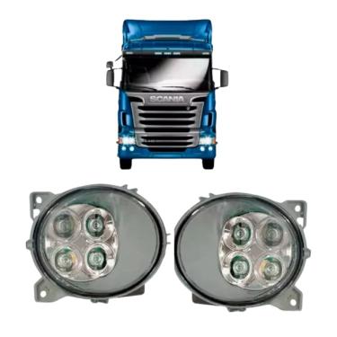 Imagem de Par Farol Auxiliar Led Para Scania Serie 4 6 P310 P250 R440