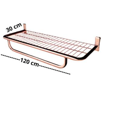 Imagem de Arara Prateleira De Parede Com Pingente 120 x 30 cm