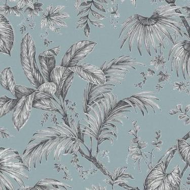 Imagem de Papel De Parede Jackie Folhagem Azul 6818-40