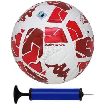 Imagem de Bola campo kappa blasty + bomba de ar, Vermelho