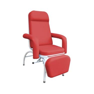 Imagem de Poltrona Hospitalar Reclinável Descanso Comfort Vermelha