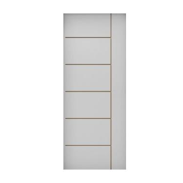 Imagem de Porta De Madeira 210x82cm Mso Eucaplac Frisada Elegance Eucatex Branco Max