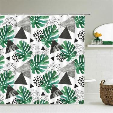 Imagem de Plantas Flores Folhas Cortinas de Chuveiro Cortinas de Banheiro Cortina de Banho com Ganchos Cortina de Chuveiro,1855YJ,W90xH180cm