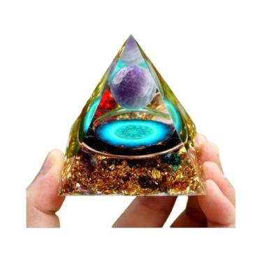 Imagem de Pirâmide De Orgonita De Ametista, Gerador De Energia De Cristal De Cur