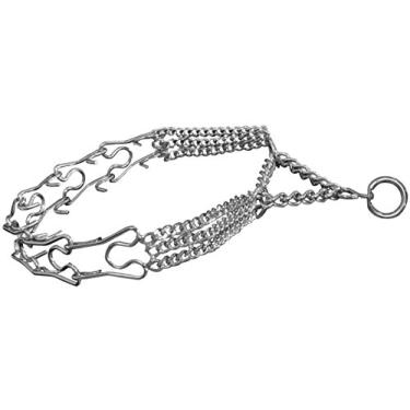 Imagem de Coleira de Treino para Cães My Love Triple Chain Martingale Prong Dog 6 TamanhosDogs My Love 2mm Link: 16.5" Closed-18.5" Open prata Z-Triple-Pinch-2-50