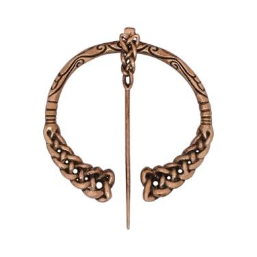 Imagem de Lord of Battles Broche celta bronze manto viking broche para sua capa ou roupas Medieval LARP SCA cosplay recreação feita de bronze fundido de cera perdida, Standard, Bronze - molde de cera perdida