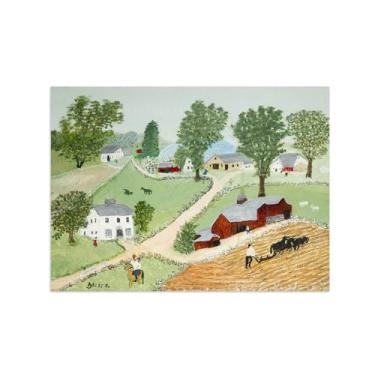 Imagem de LXURY Impressão de arte de parede em tela de paisagem-arado-imagem em tela - pintura de arte - reproduções de pôsteres famosos 50 x 70 cm 20 x 28 polegadas sem moldura