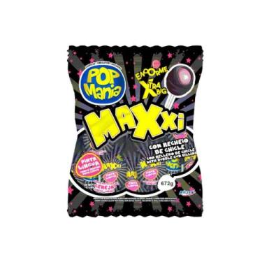 Imagem de Pirulito Pop Mania Maxxi Cereja 672g - Riclan